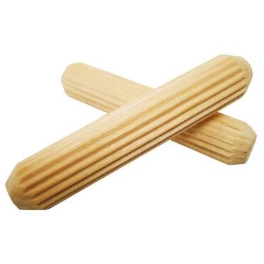 Cindoco F7212  7/16" x 2-1/2" Fluted Furniture Dowel Pins 6 Per Bag