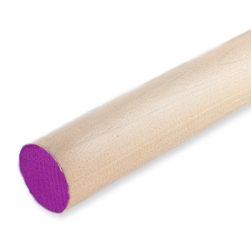 Cindoco R1248  1/2" x 48" Hardwood Dowel Color Coded Purple