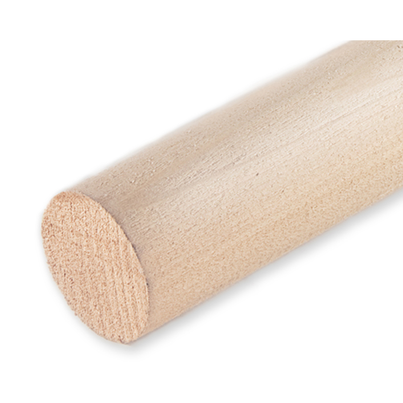 Cindoco R148  1" x 48" Hardwood Dowel Color Coded Natural