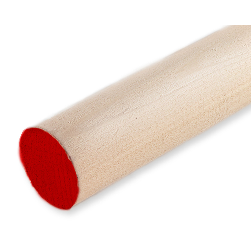 Cindoco R3448  3/4" x 48" Hardwood Dowel Color Coded Red