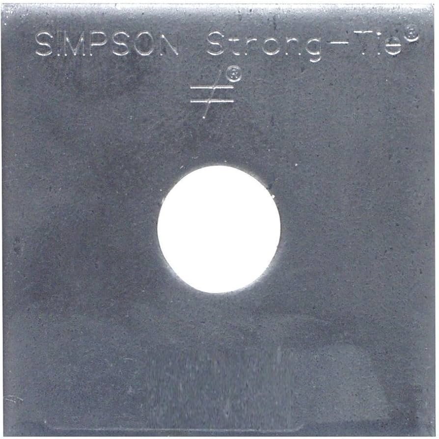 Simpson Strong Tie BP5/8  2-1/2" x 2-1/2" x 1/4" thick Bearing Plate