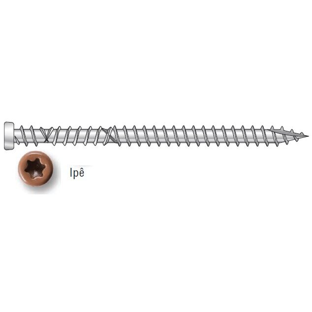 Simpson Strong Tie S10250XPI  Dexxter #10 x 2-1/2" Painted Ipe Composite-Decking Screws - 350 per Package