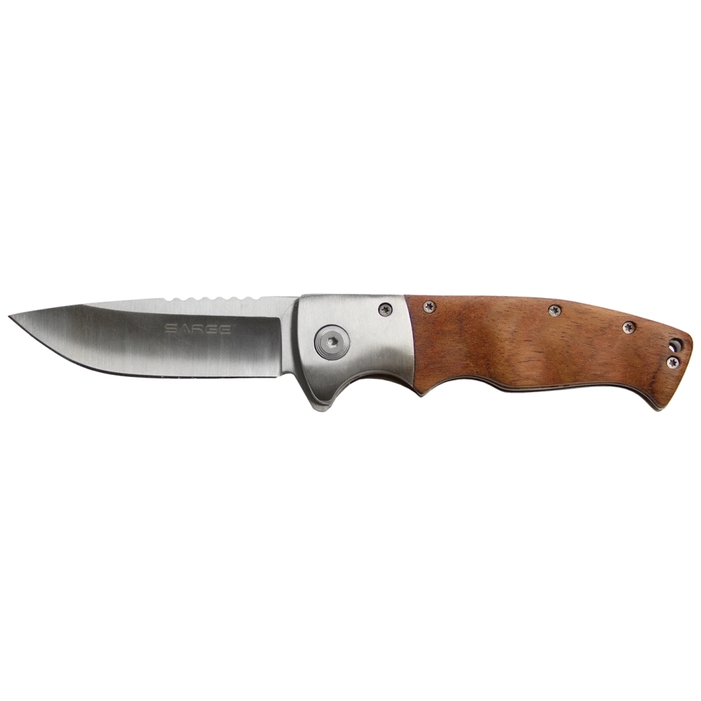 Sarge SK-65  Flash Wooden Swift Assist Folder 3.5" Blade