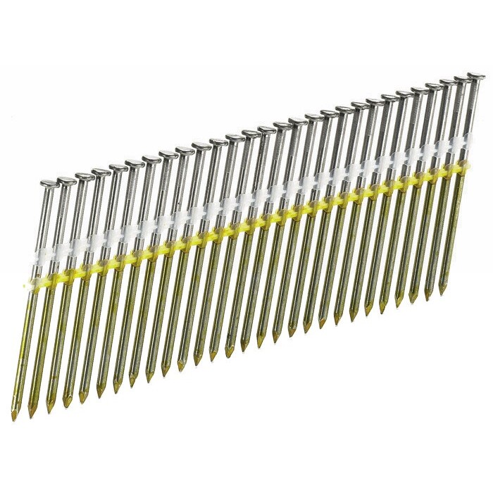 Senco GL24ASBS  2-3/8" x 0.113 HDG Ring Shank 20° Plastic Strip Full Round Head Framing Nails - 2500 per Package