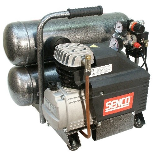 Senco PC1131 2-1/2 HP 4.3 Gallon Twin Tank Electric Air Compressor Senco PC1131 2-1/2 HP 4.3 Gallon Twin Tank Electric Air Compressor