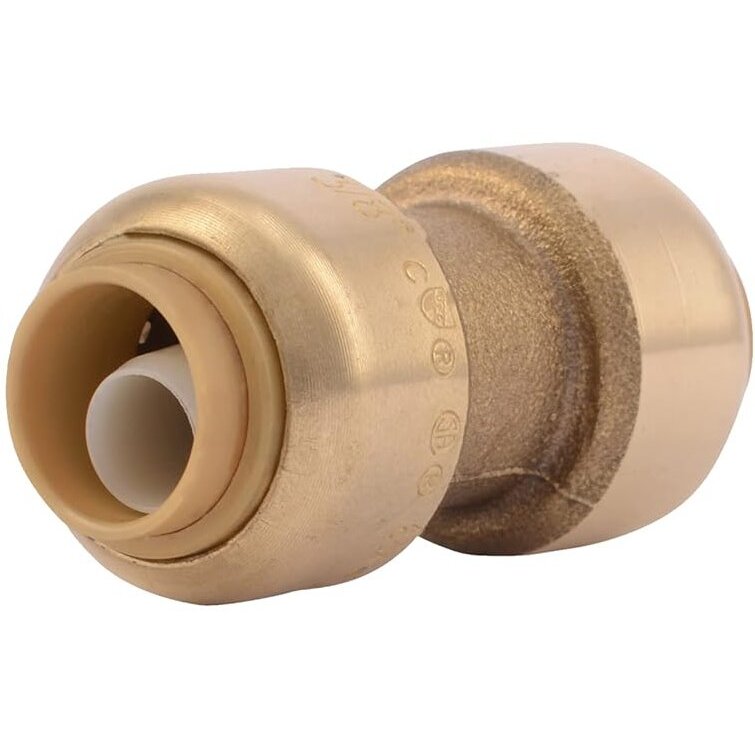 SharkBite U006LFA  3/8" (1/2" OD) x 3/8" (1/2" OD) Brass Push-to-Connect Repair Coupler