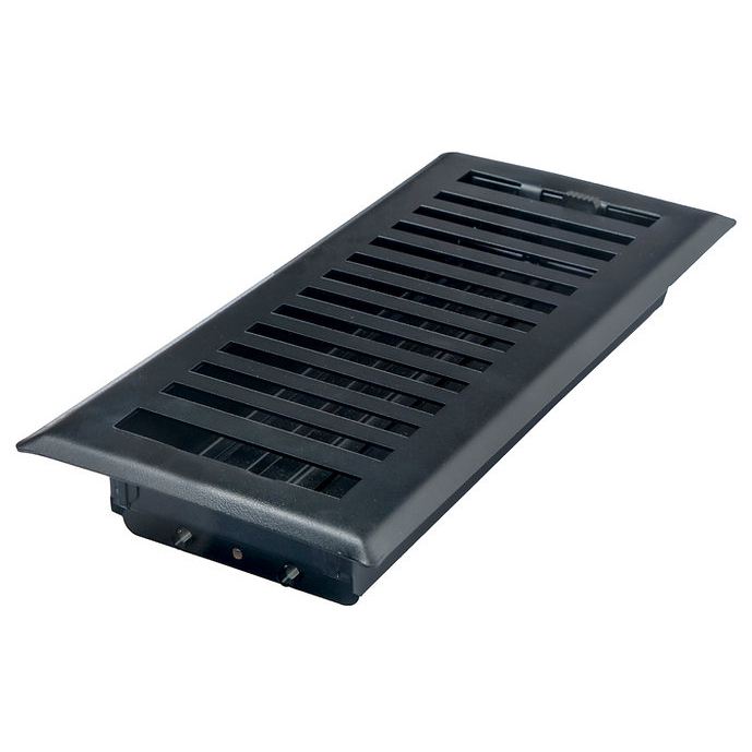 Sierra Grates CTP410-BLK 4" x 10" Cast Iron Black Contemporary Floor Register
