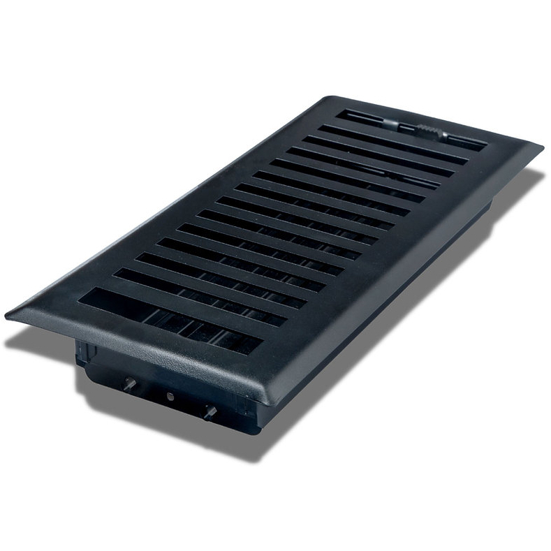 Sierra Grates CTP412-BLK 4" x 12" Cast Iron Black Contemporary Floor Register Sierra Grates CTP412-BLK 4" x 12" Cast Iron Black Contemporary Floor Register