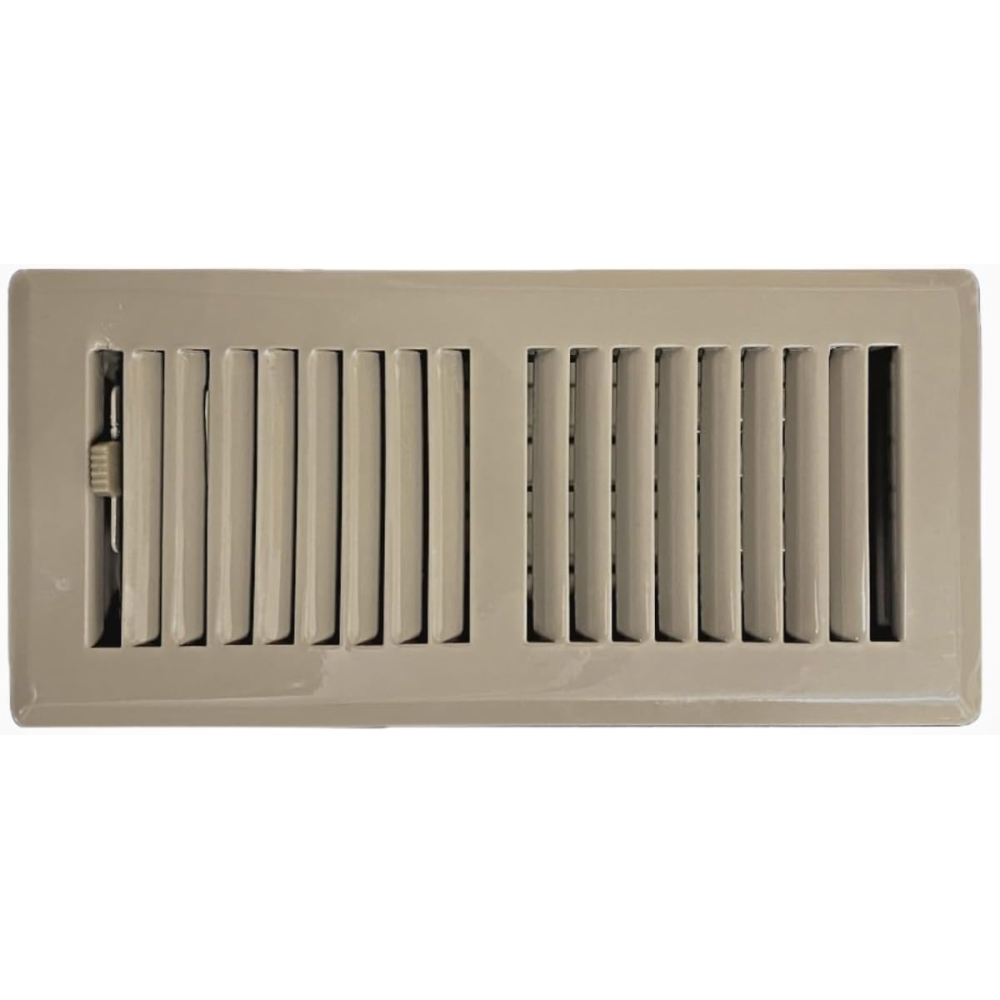 Sierra Grates TWF410-BRN  4" x 10" Steel 2 Way Louvered Design Floor Register Desert Brown