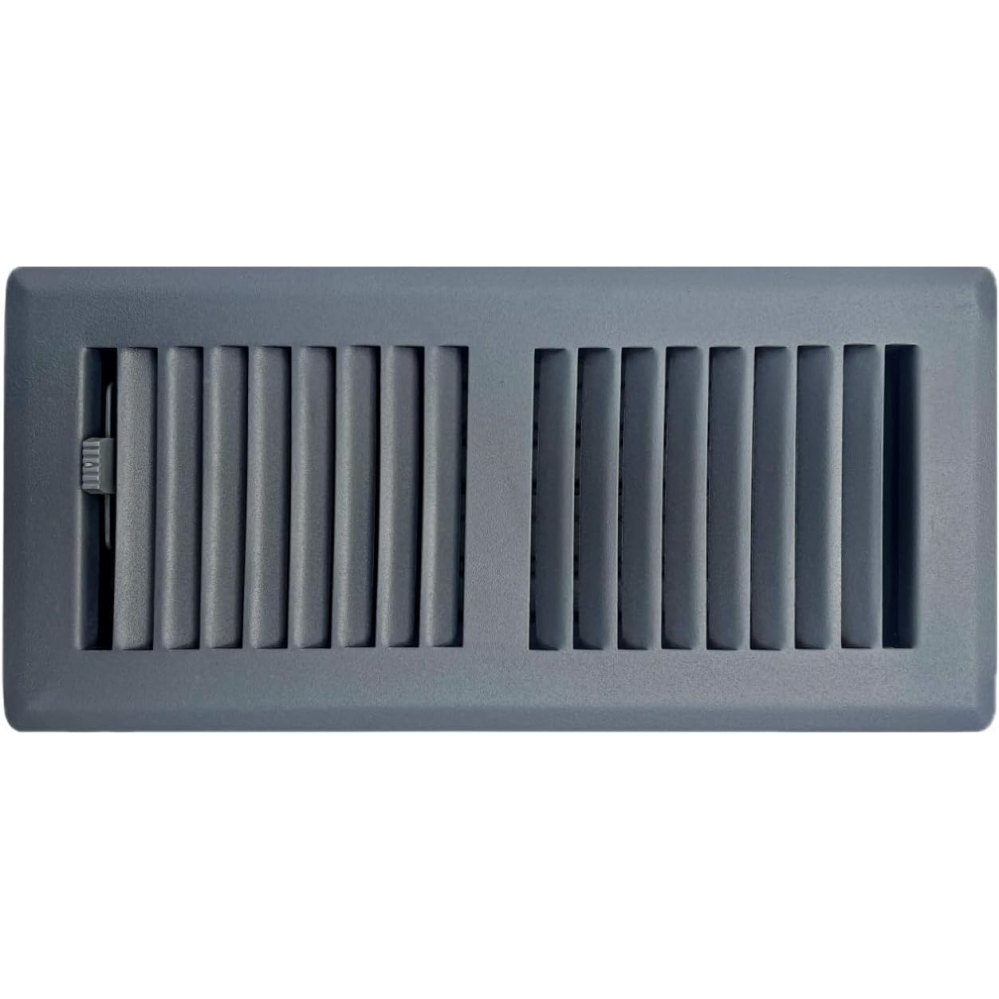 Sierra Grates TWF412-GRY 4" x 12" Steel 2 Way Louvered Design Floor Register Granite Grey Sierra Grates TWF412-GRY 4" x 12" Steel 2 Way Louvered Design Floor Register Granite Grey