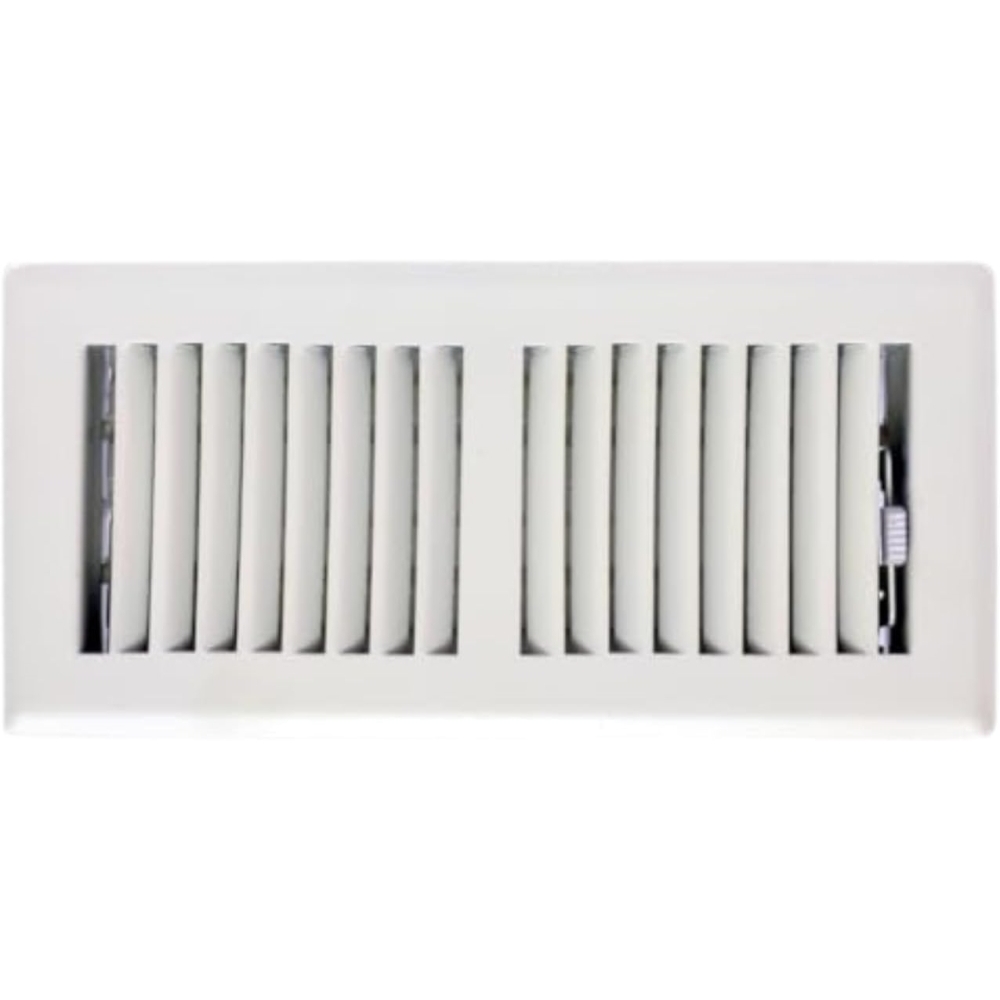 Sierra Grates TWF412-WHT 4" x 12" Steel 2 Way Louvered Design Floor Register Glacier White Sierra Grates TWF412-WHT 4" x 12" Steel 2 Way Louvered Design Floor Register Glacier White