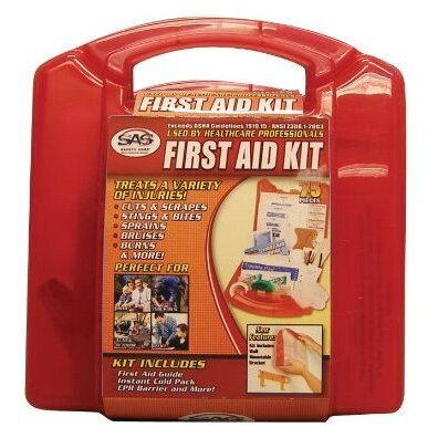 SAS Safety 6010  10-Person First Aid Kit with Plastic Case