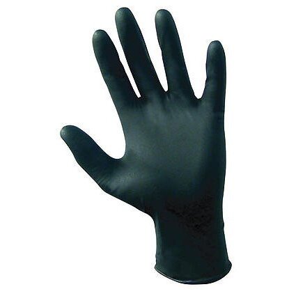 SAS Safety 66518  Raven 7 mil Black Nitrile Disposable Gloves - Large (100 Gloves per Box)