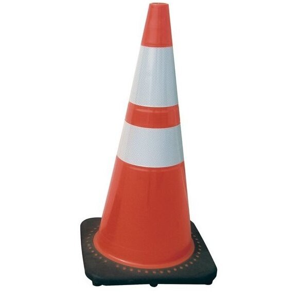 SAS Safety 7501-28  Orange Safety Cone With Reflective Bar - 28 Inch