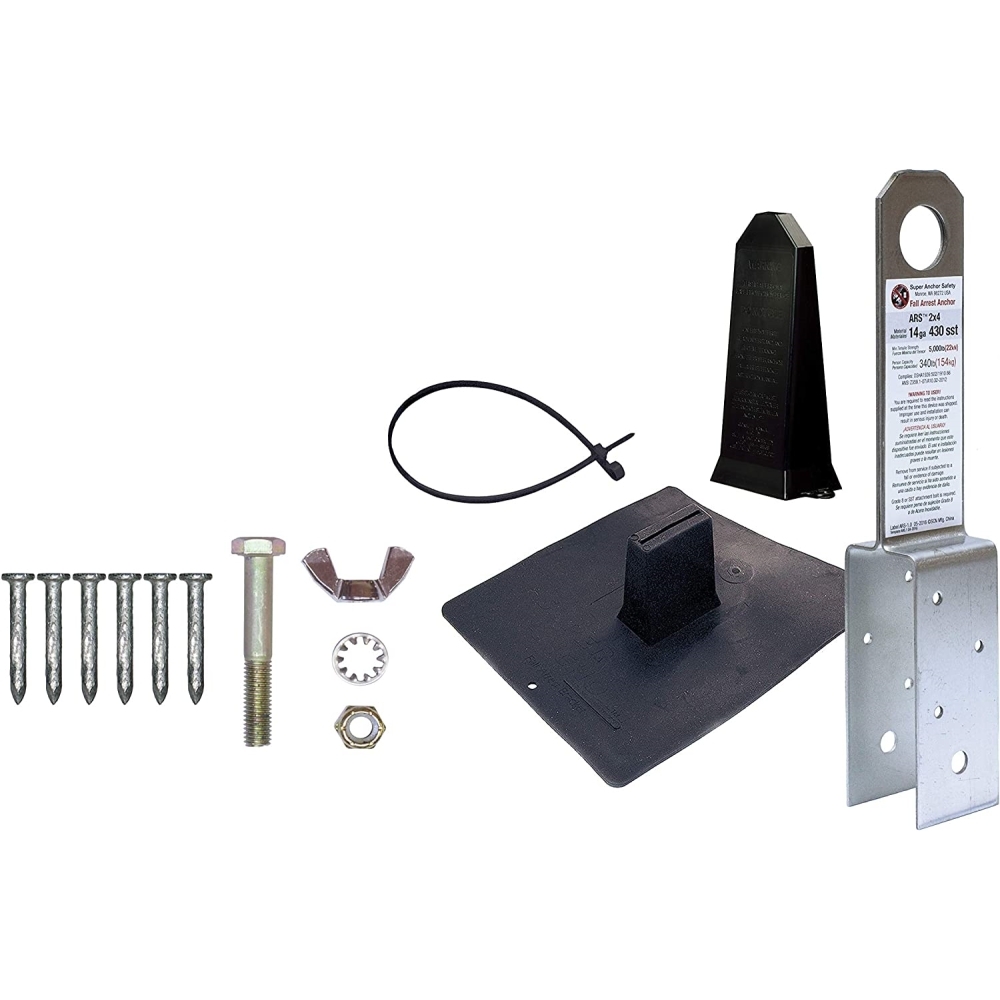 Super Anchor Safety 2830AR  Fall Anchor Permanent 2"x 4" Kit with Flashing