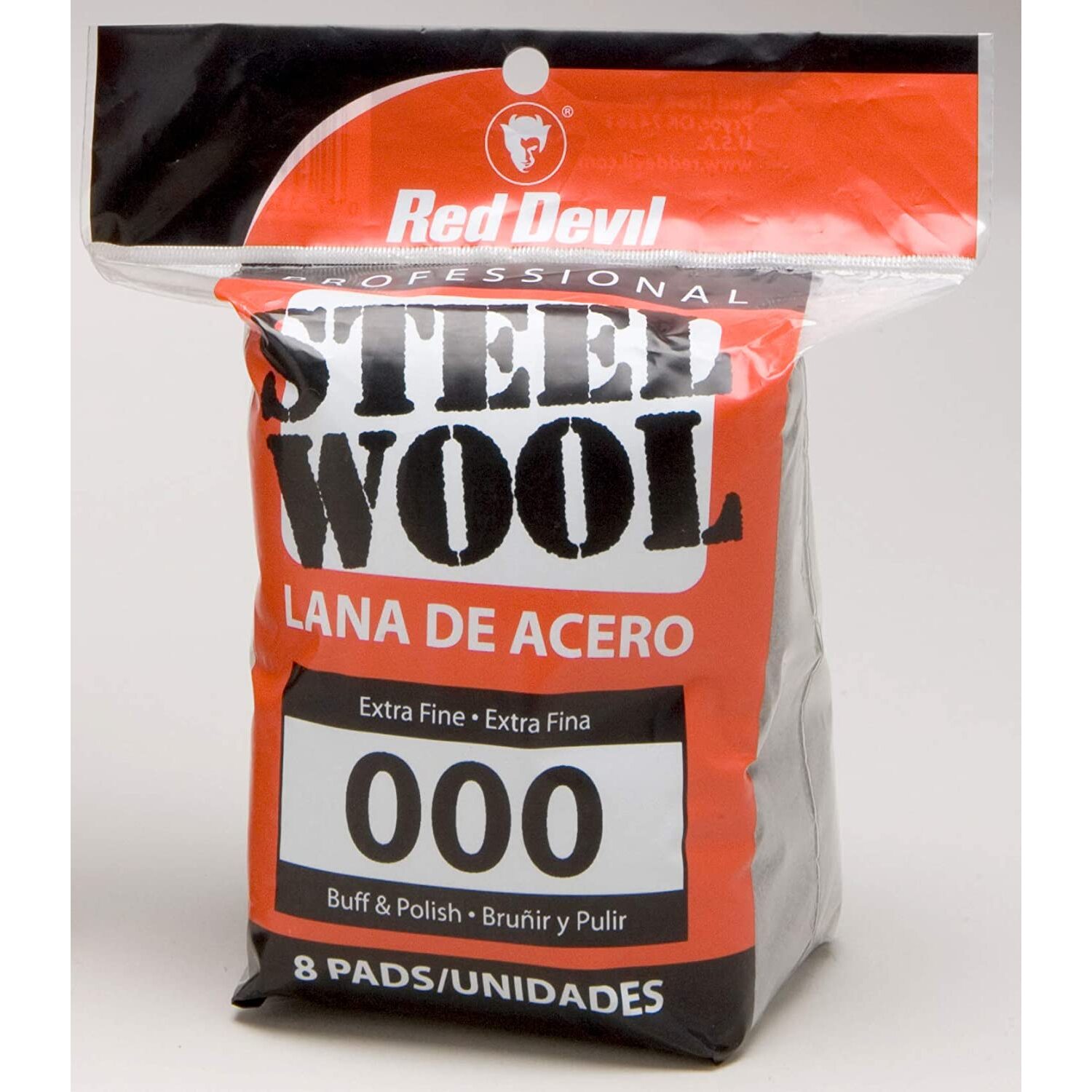 Red Devil 0321  #000 Extra Fine Steel Wool - 8 per Package