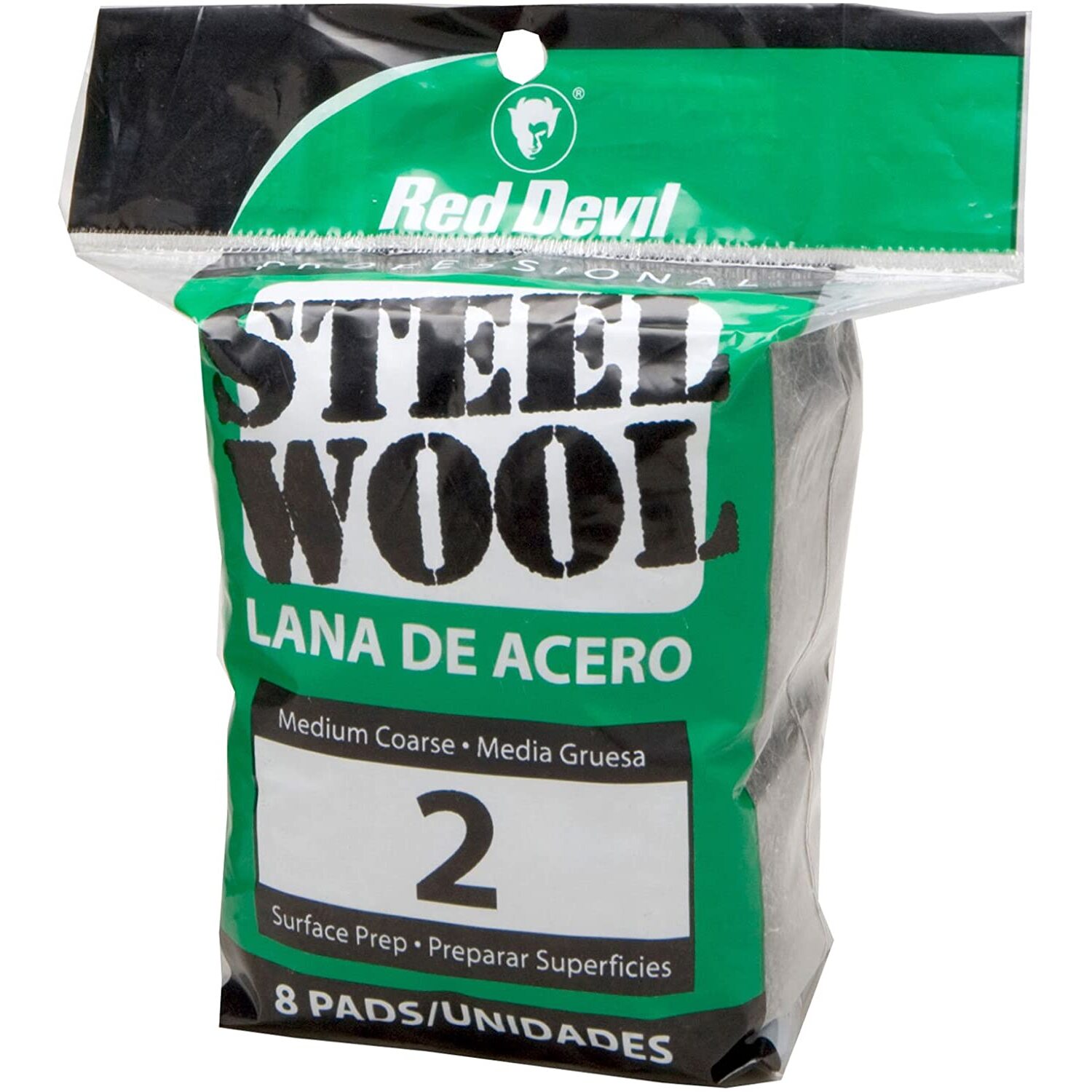 Red Devil 0325  #2 Medium Coarse Steel Wool - 8 per Package