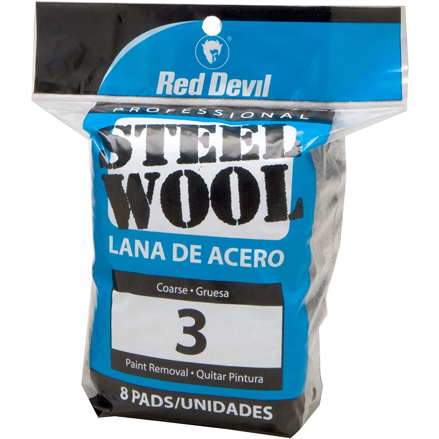 Red Devil 0326  #3 Coarse Steel Wool - 8 per Package