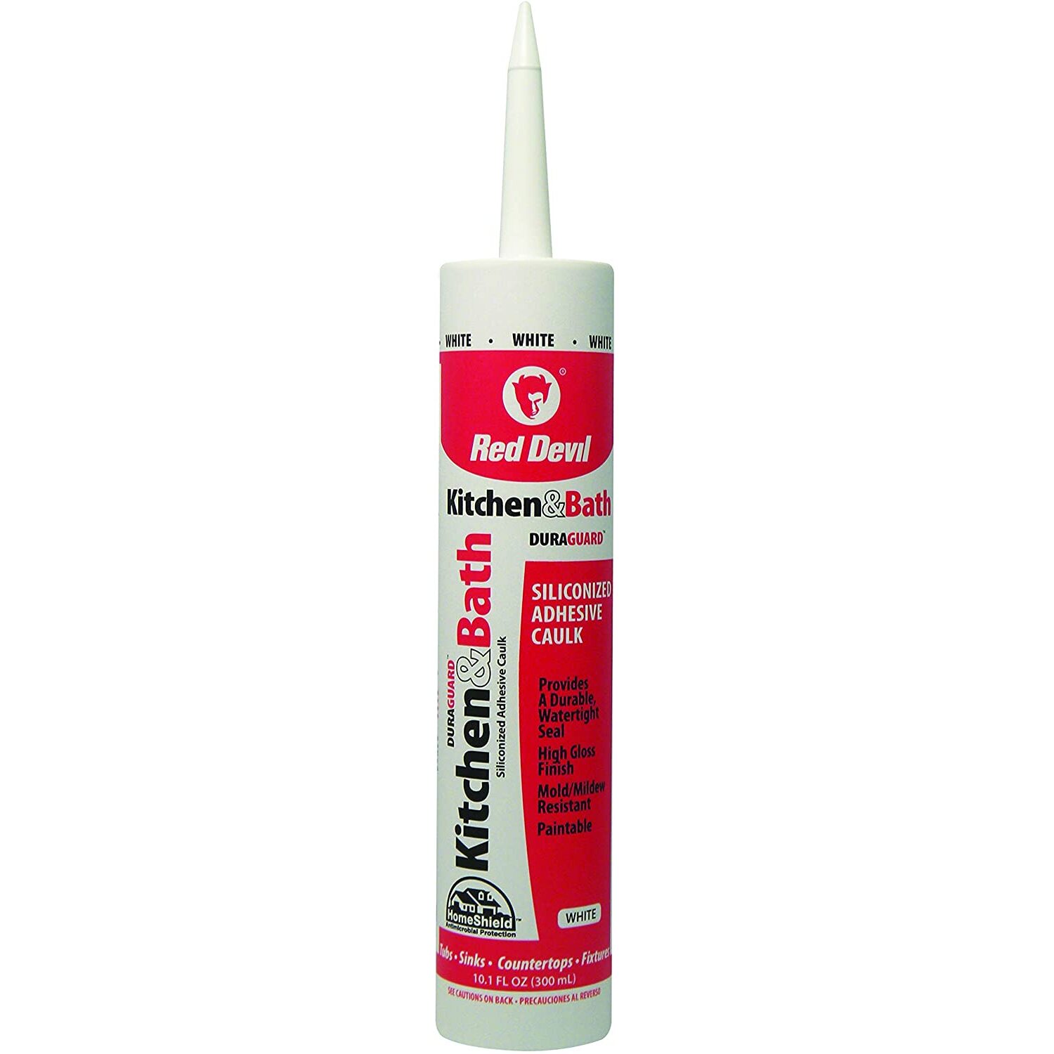 Red Devil 0406  Kitchen & Bath Siliconized Acrylic Caulk (White) 10.1 fl oz