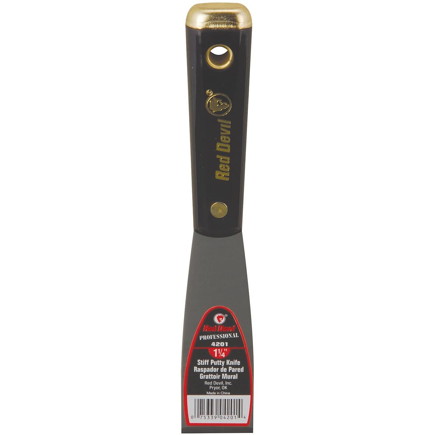 Red Devil 4201 Putty Knife Pro Series 1-1/4" Stiff Red Devil 4201 Putty Knife Pro Series 1-1/4" Stiff