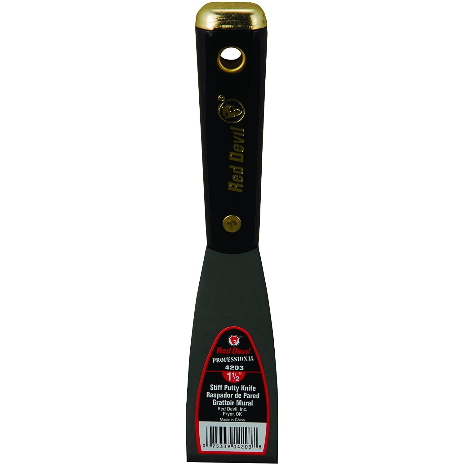 Red Devil 4203 Putty Knife Pro Series 1-1/2" Stiff Red Devil 4203 Putty Knife Pro Series 1-1/2" Stiff