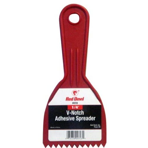 Red Devil 4723 1/4" V-Notch Plastic Adhesive Spreader Red Devil 4723 1/4" V-Notch Plastic Adhesive Spreader