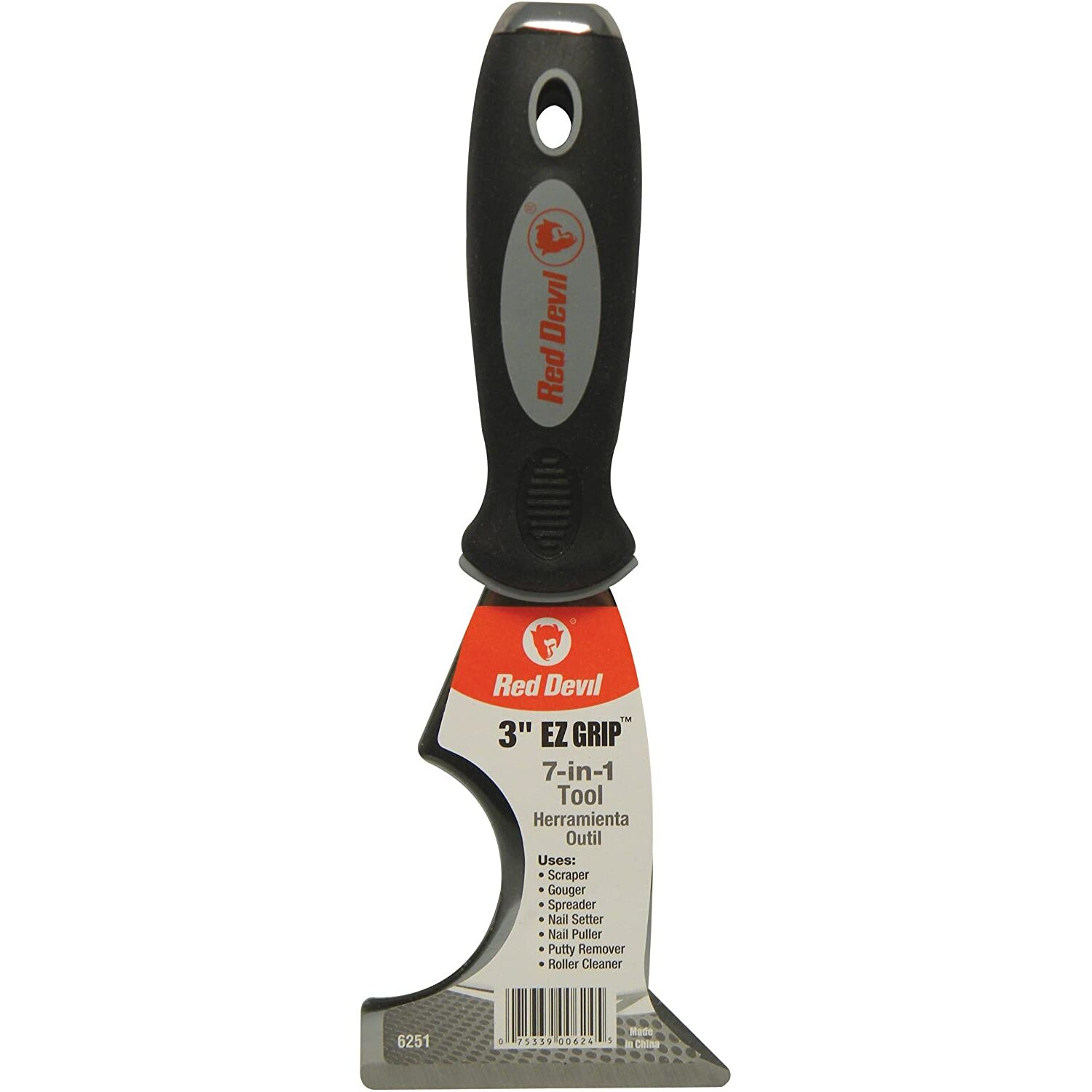 Red Devil 6251  EZ Grip Professional Series 7-in-1 Multi-Purpose Painter's Tool