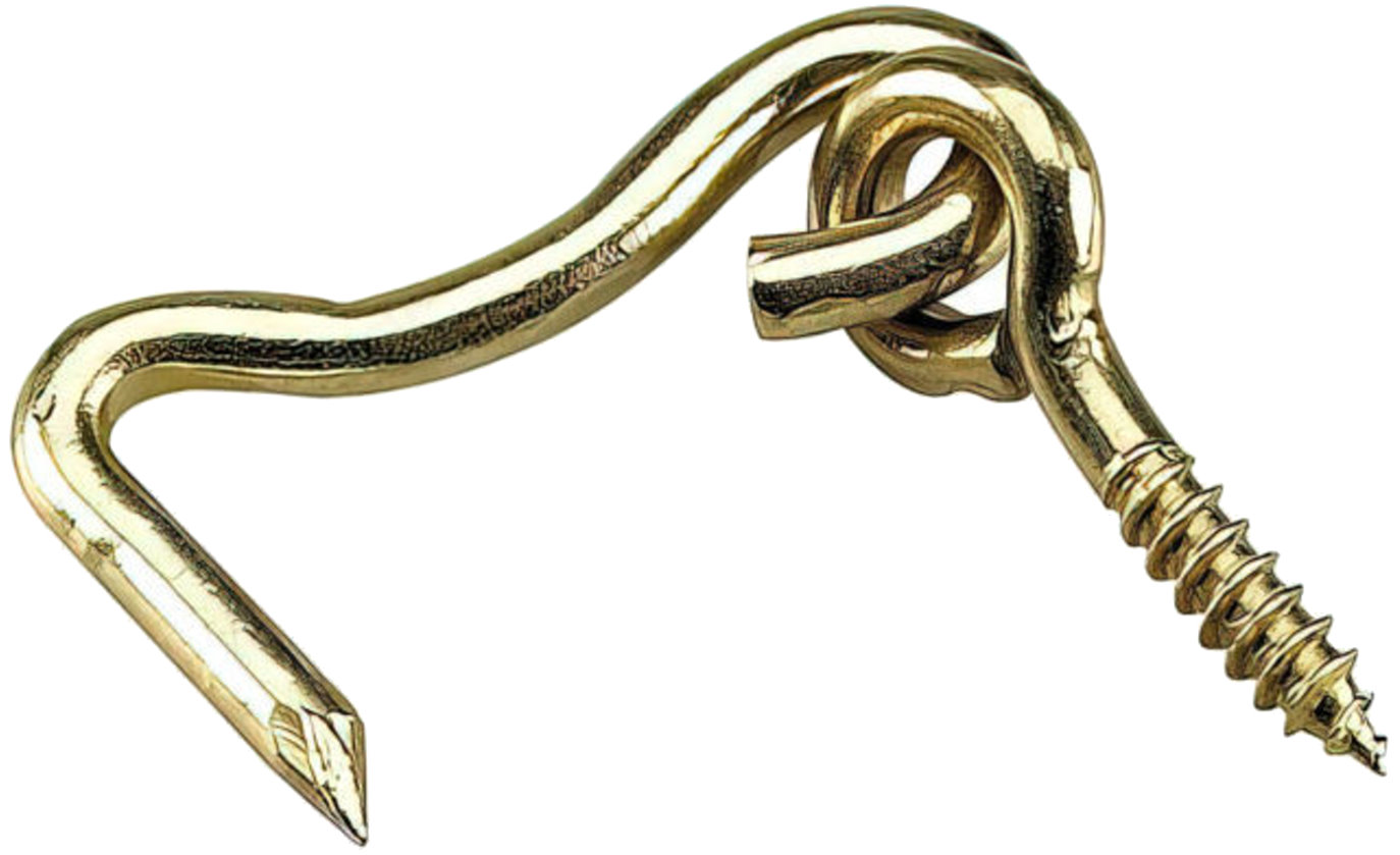 Richelieu 1375BR 1" Gate Hook and Eye - Steel with Brass Finish - 2 per Package Richelieu 1375BR 1" Gate Hook and Eye - Steel with Brass Finish - 2 per Package