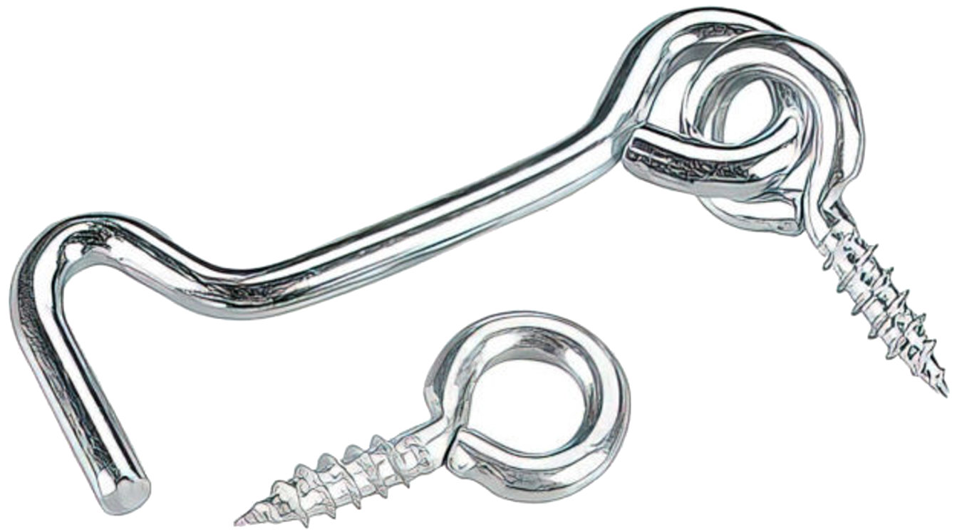 Richelieu 1385XR 2" Gate Hook and Eye - Steel with Zinc Finish - 2 per Package Richelieu 1385XR 2" Gate Hook and Eye - Steel with Zinc Finish - 2 per Package