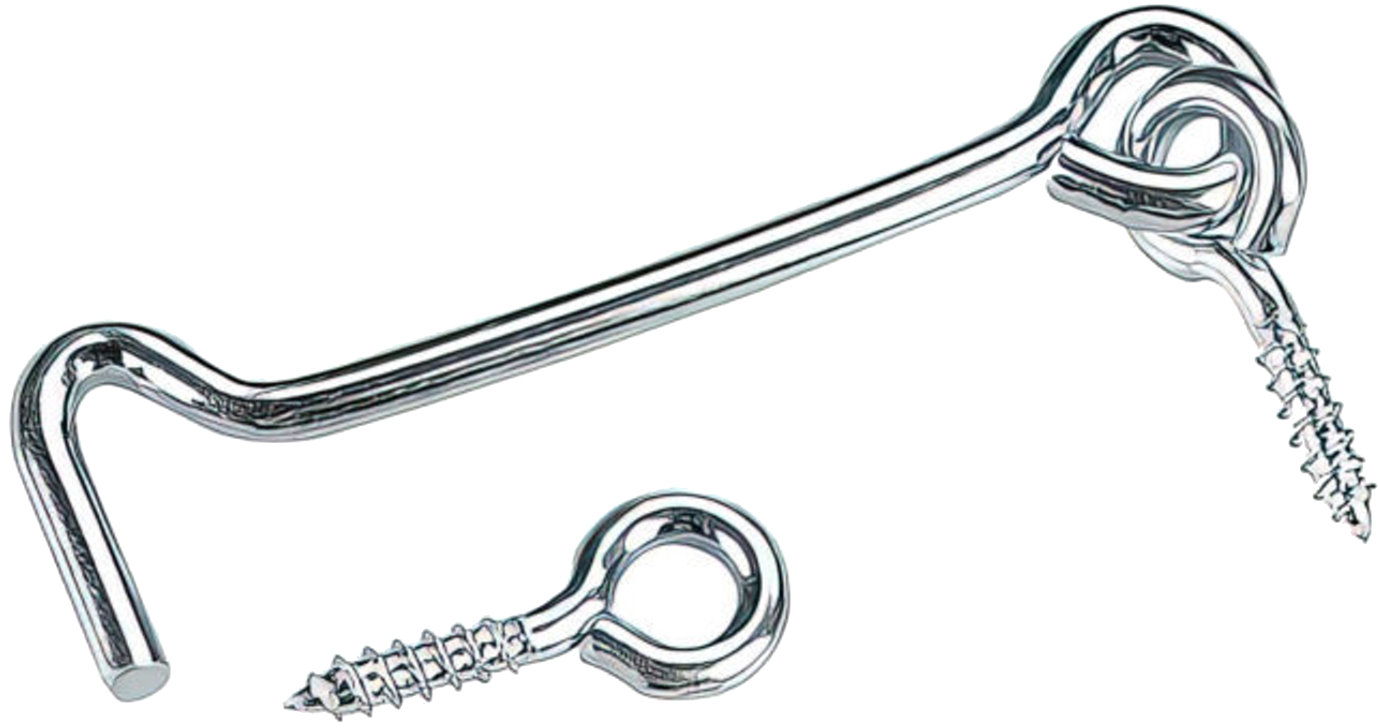 Richelieu 1395XR  3" Gate Hook and Eye - Steel with Zinc Finish - 2 per Package