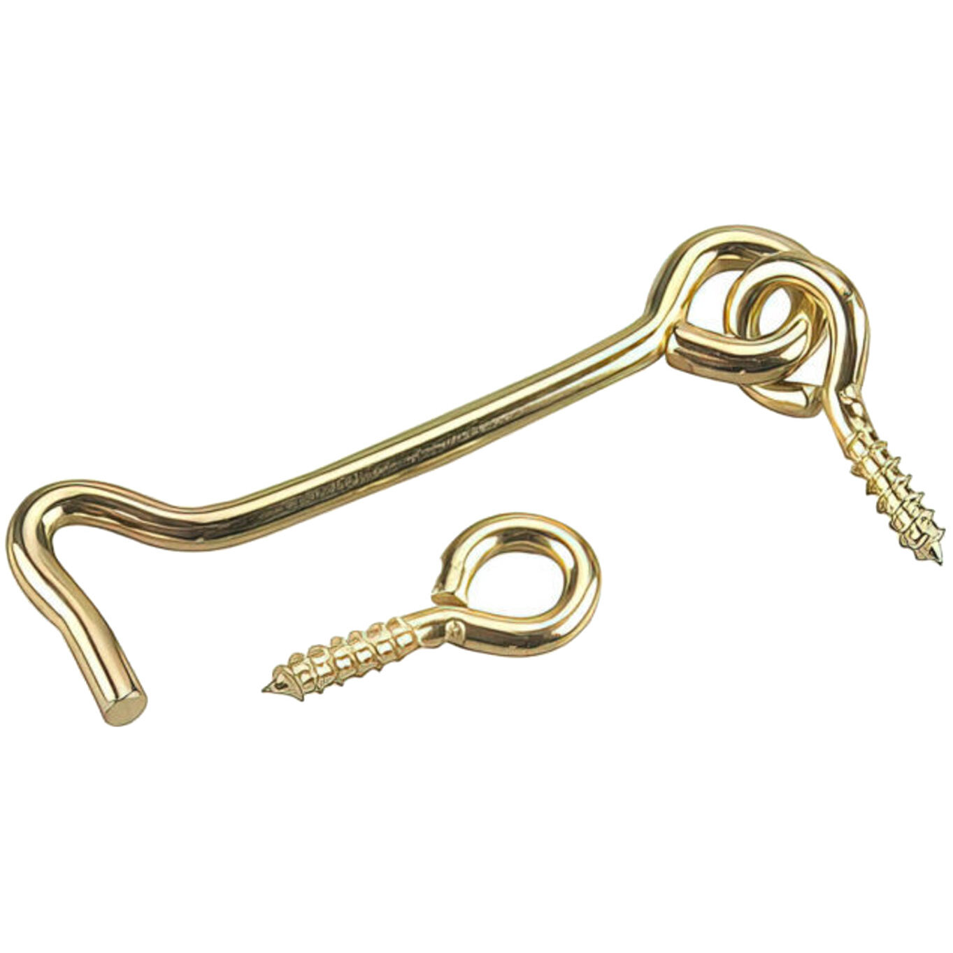 Richelieu 139BR 2-1/2" Gate Hook and Eye - Steel with Brass Finish - 2 per Package Richelieu 139BR 2-1/2" Gate Hook and Eye - Steel with Brass Finish - 2 per Package