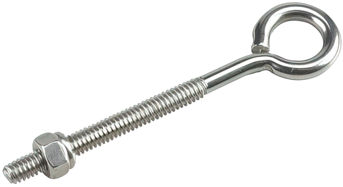 Richelieu 2109SSBC  1/4" x 4Eye Bolt with Nut in Stainless Steel - 1 per Package
