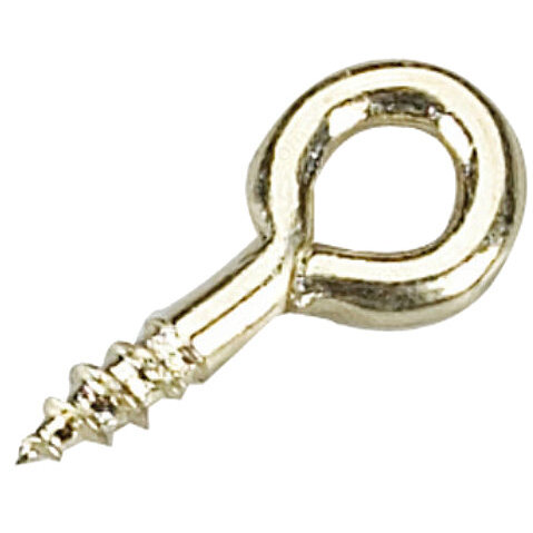 Richelieu 2401BR  1/16" x 5/8" Screw Eye with Brass Finish - 12 per Package Richelieu 2401BR  1/16" x 5/8" Screw Eye with Brass Finish - 12 per Package