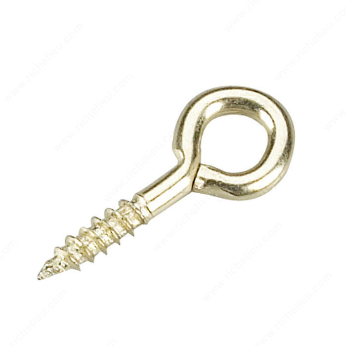 Richelieu 2501BR 1/16" x 3/4" Screw Eye with Brass Finish - 8 per Package Richelieu 2501BR 1/16" x 3/4" Screw Eye with Brass Finish - 8 per Package