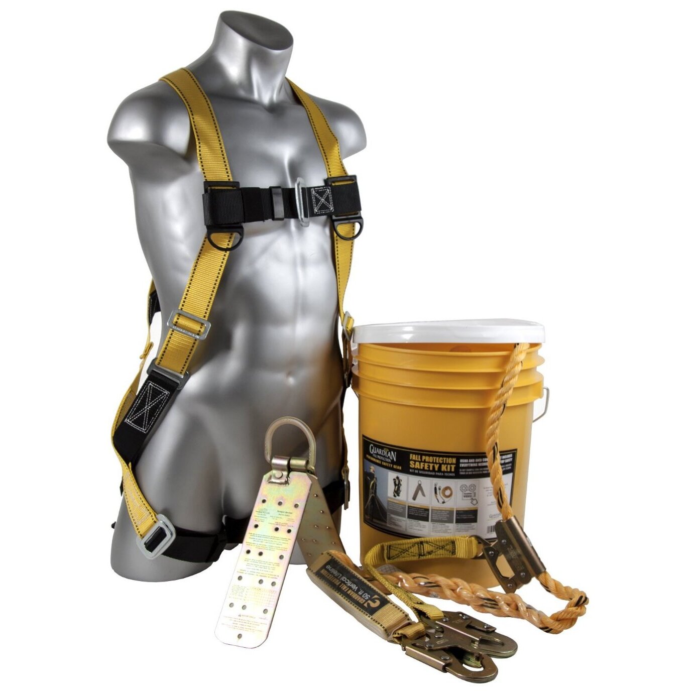 Guardian 00815  Bucket of Safe-Tie Fall Arrest Kit with 50' Life Line