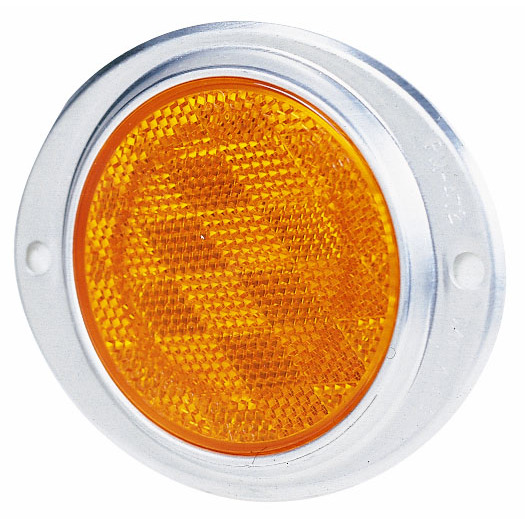 Peterson V472A  Reflector  Aluminium Oval    Amber   1 per pack.