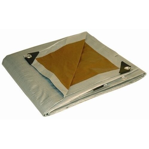 Dry Top 21012 Heavy Duty Tarp, 10x12 Feet, Silver/Brown