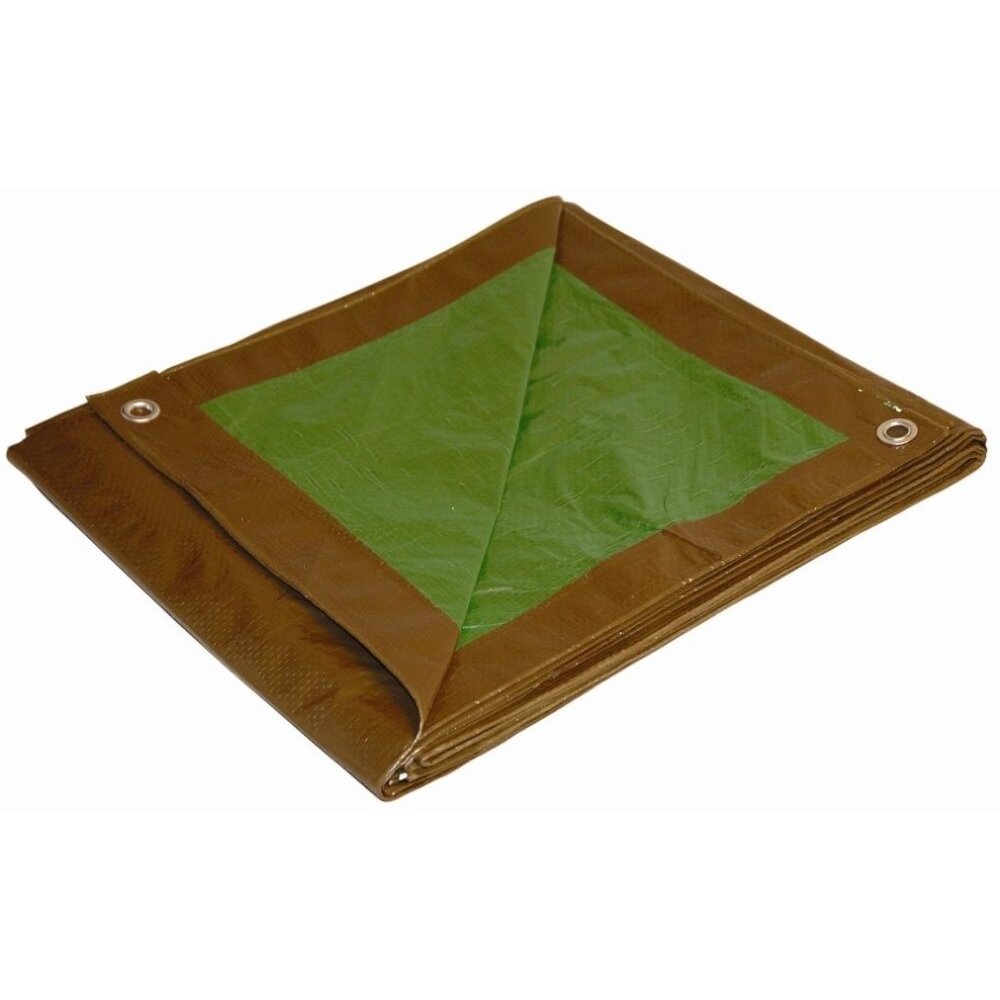 Dry Top 10068 Medium Duty Tarp, 6x8 Feet, Brown/Green