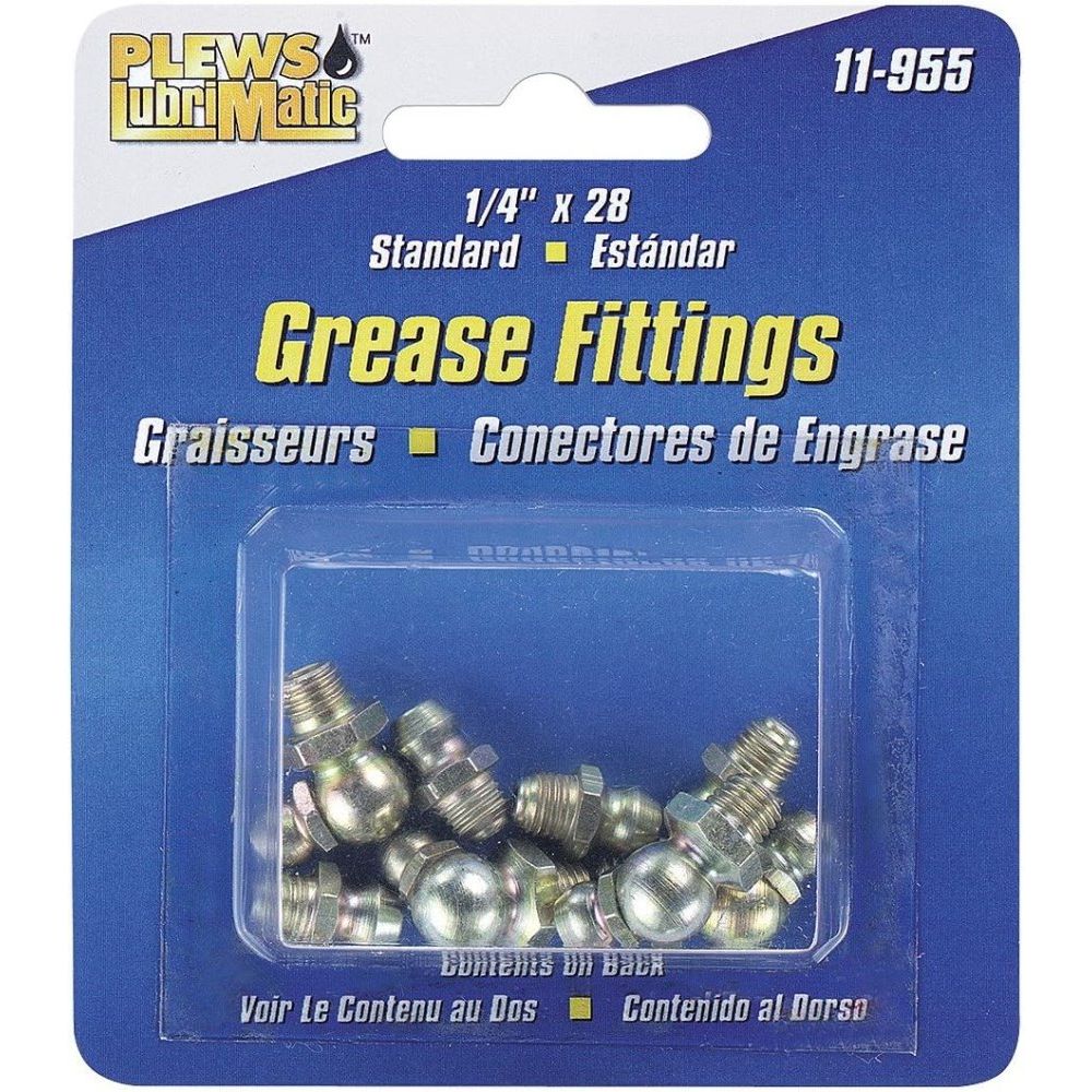 LubriMatic 11-955  8 Piece Assorted Grease Fittings - SAE 1/4"-28