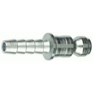 Tru-Flate 12-117  1/4" Tru-Flate Design ("T" Style) Air Line Quick Disconnect Coupler Plug with 1/4" ID Hose Barb