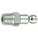 Tru-Flate 12-125  1/4" Tru-Flate Design ("T" Style) Air Line Quick Disconnect Coupler Plug with 1/4" NPT Male Thread