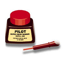 Pilot Pen 43700  1oz Refill Ink for Permanent Markers - Red (SCRF-RED)