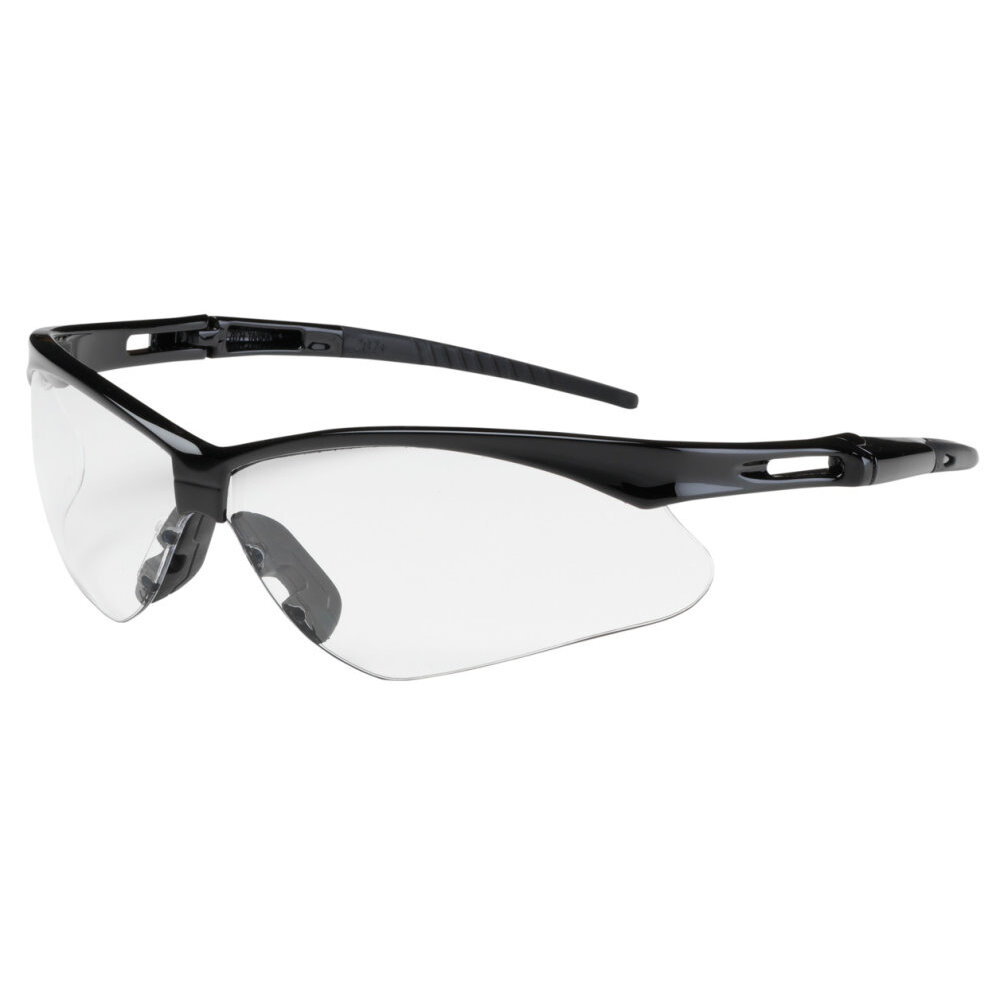 Bouton Safety Glasses 250-AN-10110  Anser - Clear Anti-Scratch Lens With Black Frames