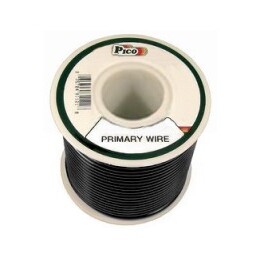 Pico 81083J  8 AWG Black Primary Wire Copper Stranded Conductor with PVC Jacket  5' per Junior Spool