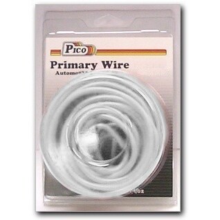 Pico 81107PT  10 AWG White Primary Wire Copper Stranded Conductor with PVC Jacket  10' per Package