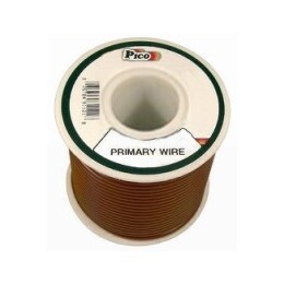 Pico 81126J  12 AWG Brown Primary Wire Copper Stranded Conductor with PVC Jacket  15' per Junior Spool