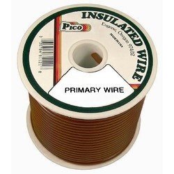 Pico 81126S  12 AWG Brown Primary Wire Copper Stranded Conductor with PVC Jacket  100' per Spool