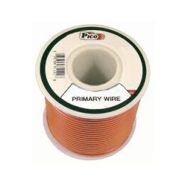 Pico 81148J  14 AWG Orange Primary Wire Copper Stranded Conductor with PVC Jacket  25' per Junior Spool