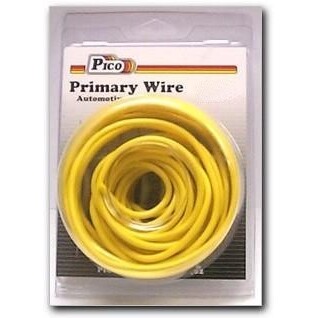 Pico 81202PT  20 AWG Yellow Primary Wire Copper Stranded Conductor with PVC Jacket  50' per Package