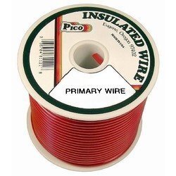 Pico 81221S  22 AWG Red Primary Wire Copper Stranded Conductor with PVC Jacket  100' per Spool